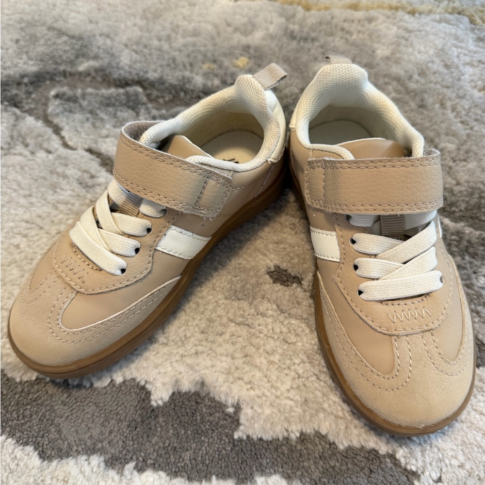 H&M Beige and White Kids Velcro Sneakers
